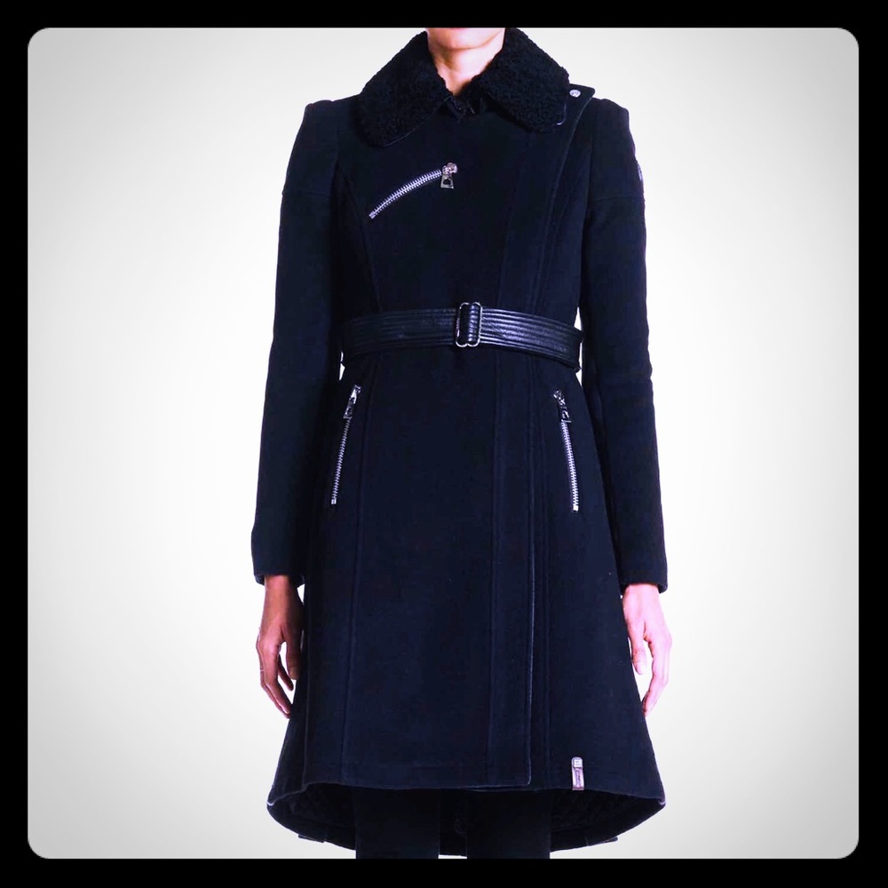 Rudsak Genuine lamb leather Wool Cavedine Coat
